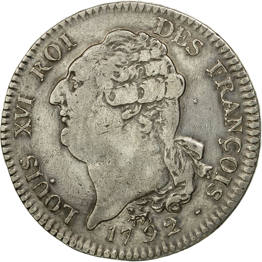 Monnaie, France, Louis XVI, Écu de 6 livres françois, ECU, 6 Livres, 1792