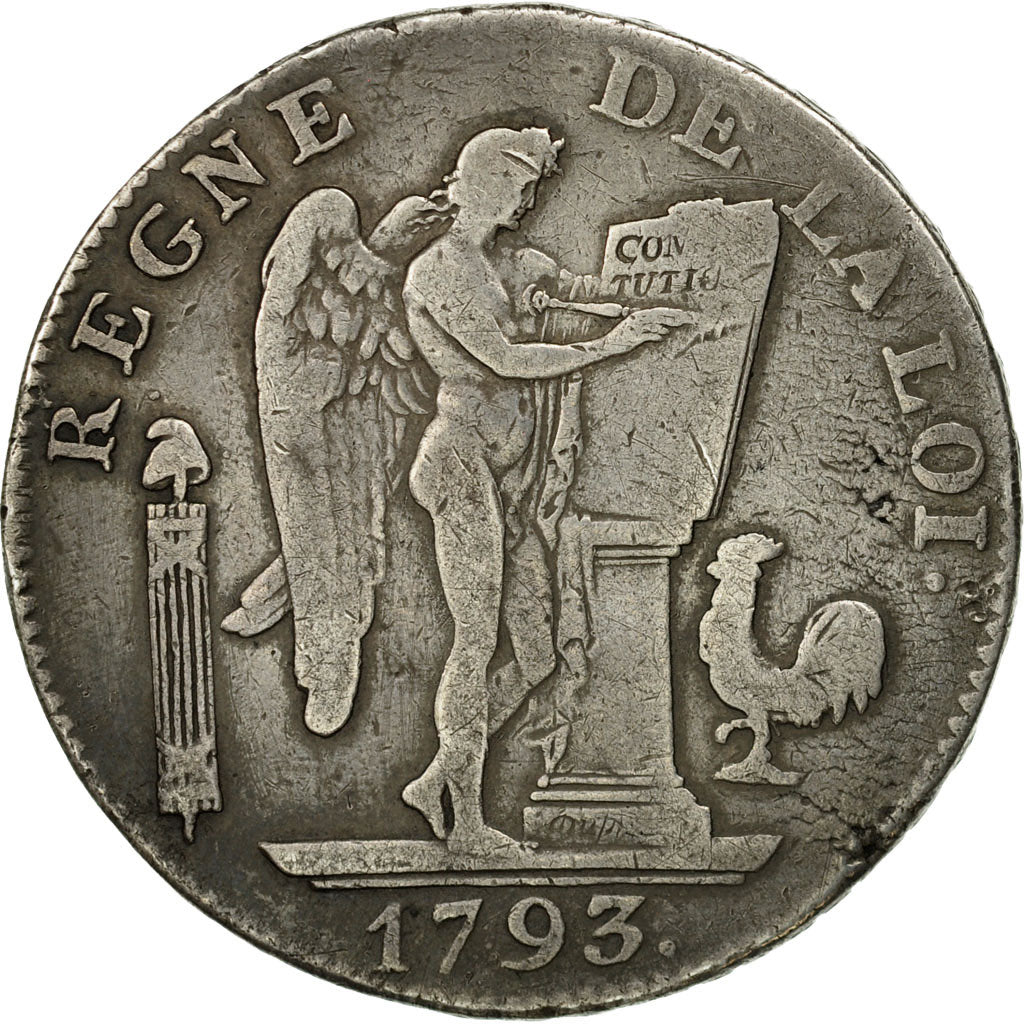 Coin, France, Louis XVI, Écu de 6 livres françoise, 6 Livres, 1793, Paris