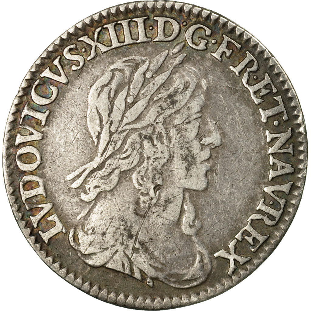 Coin, France, Louis XIII, 1/12 Écu, 1643, Paris, Point, KM:132.1