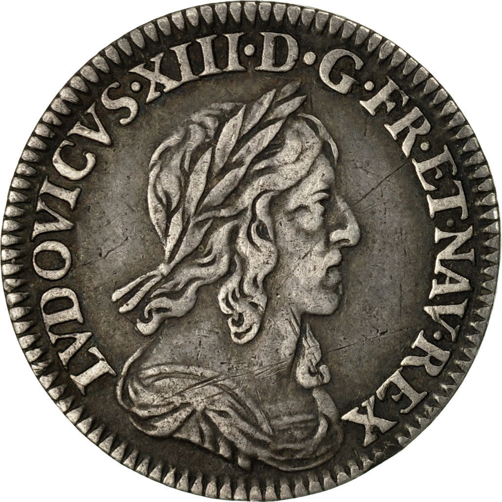 Coin, France, Louis XIII, 1/12 Écu, 1643, Paris, Rose, KM:132.1