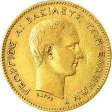 Coin, Greece, George I, 10 Drachmai, 1876, Paris, EF(40-45), Gold, KM:48
