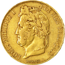 Coin, France, Louis-Philippe, 20 Francs, 1833, Lille, EF(40-45), Gold, KM:750.5