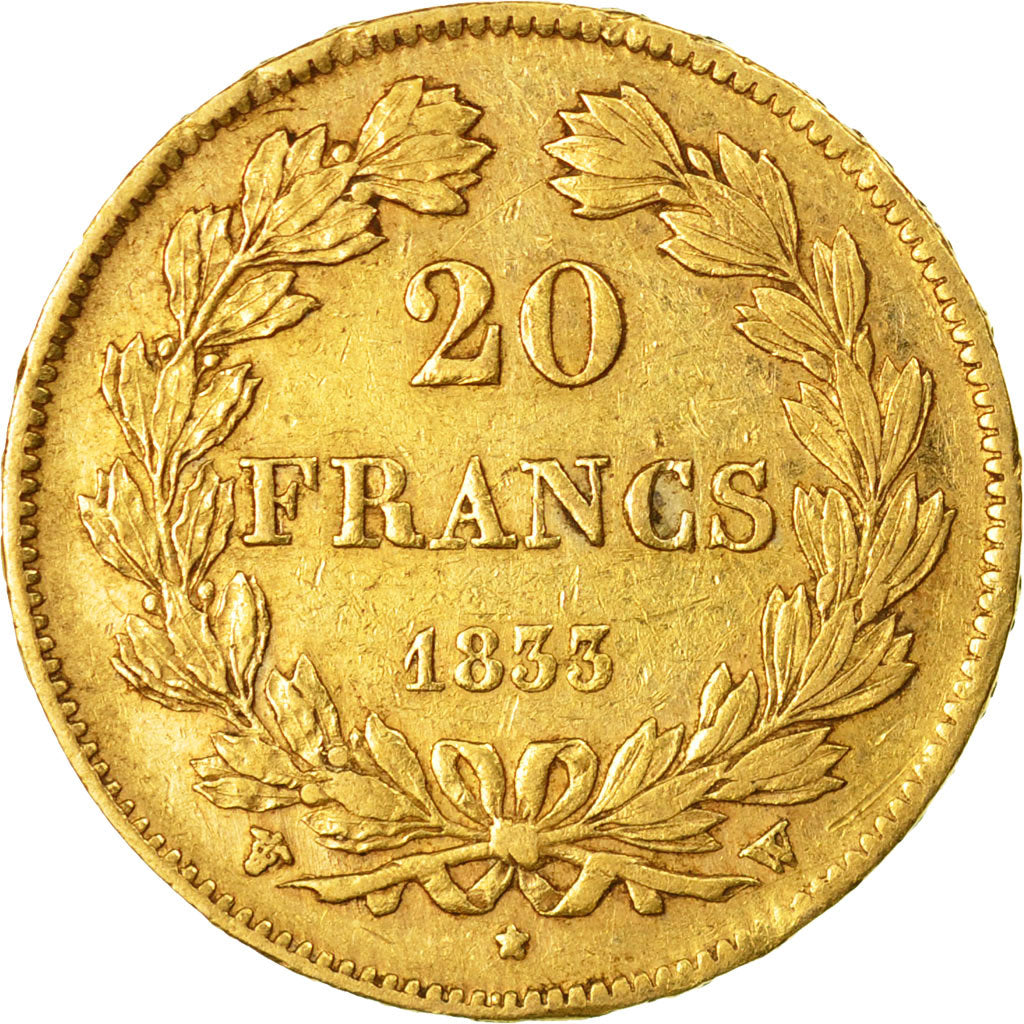 Coin, France, Louis-Philippe, 20 Francs, 1833, Lille, EF(40-45), Gold, KM:750.5