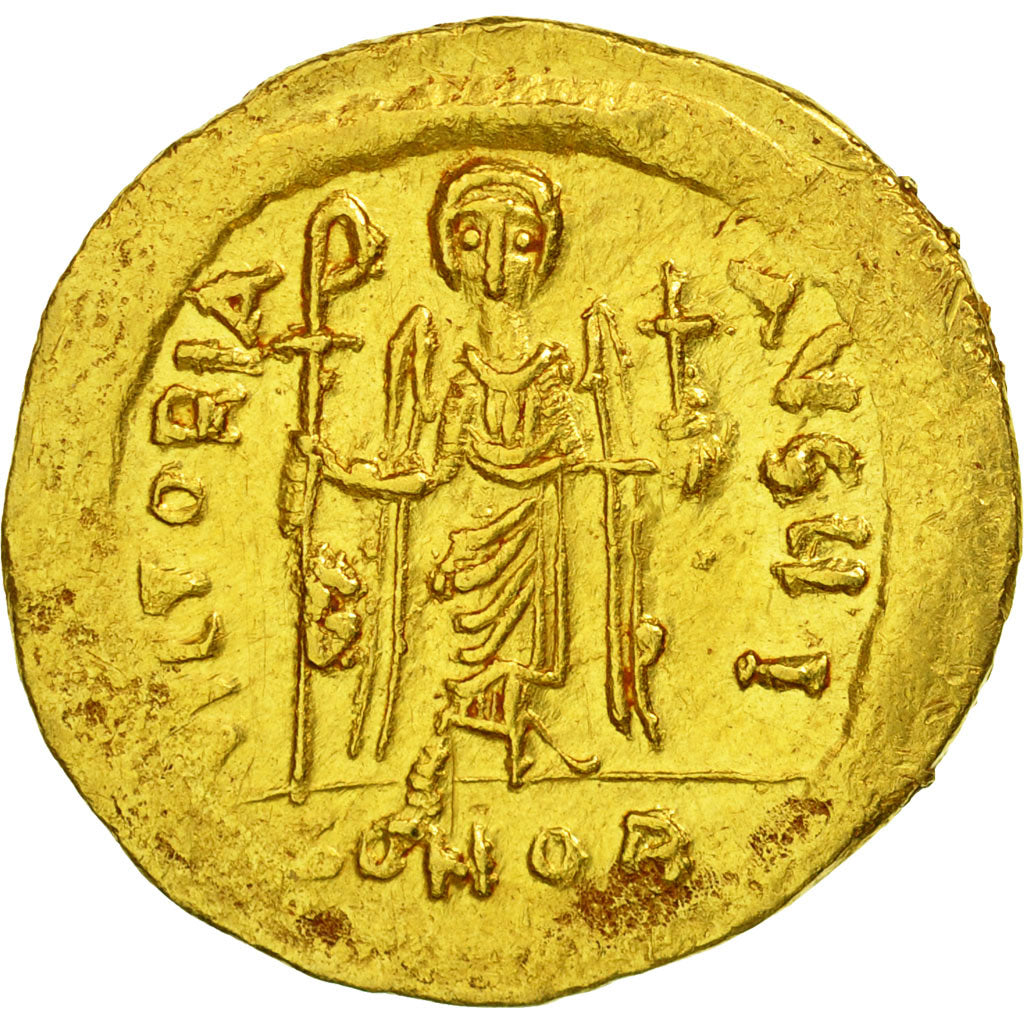 Coin, Phocas, Solidus, 602-610, Constantinople, EF(40-45), Gold, Sear:620