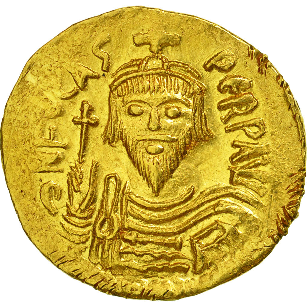 Coin, Phocas, Solidus, 602-610, Constantinople, EF(40-45), Gold, Sear:620