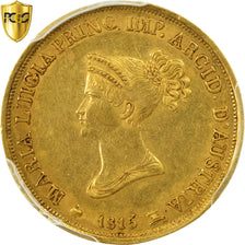 Moneta, STATI ITALIANI, PARMA, Maria Luigia, 20 Lire, 1815, PCGS, AU55, Oro