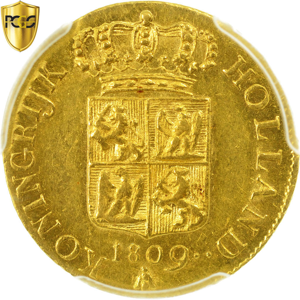 Coin, Netherlands, Ducat, 1809, St. Petersburg, PCGS, AU55, Gold, KM:38, graded