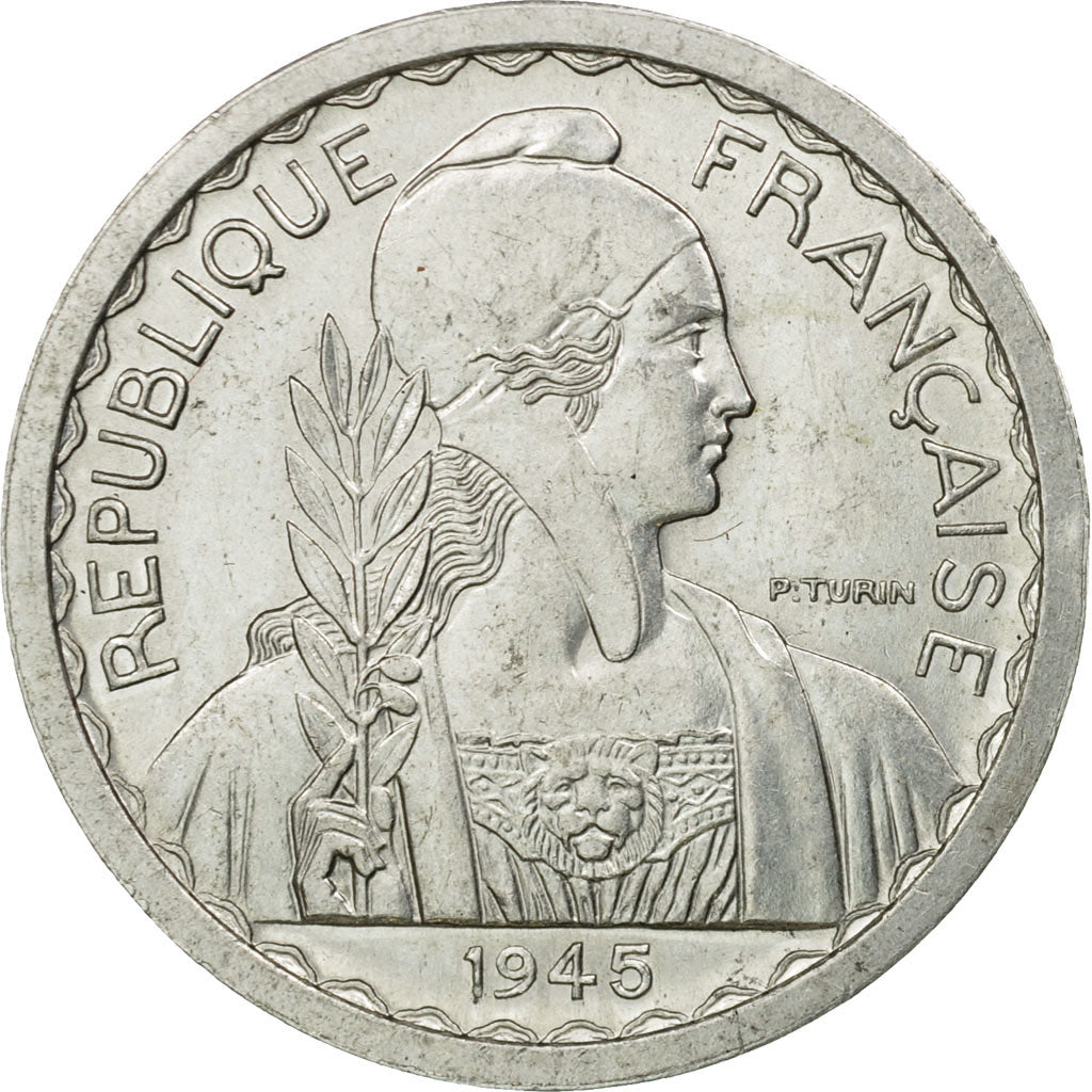Moneda, INDOCHINA FRANCESA, 10 Cents, 1945, Paris, ESSAI, SC, Aluminio, KM:E38