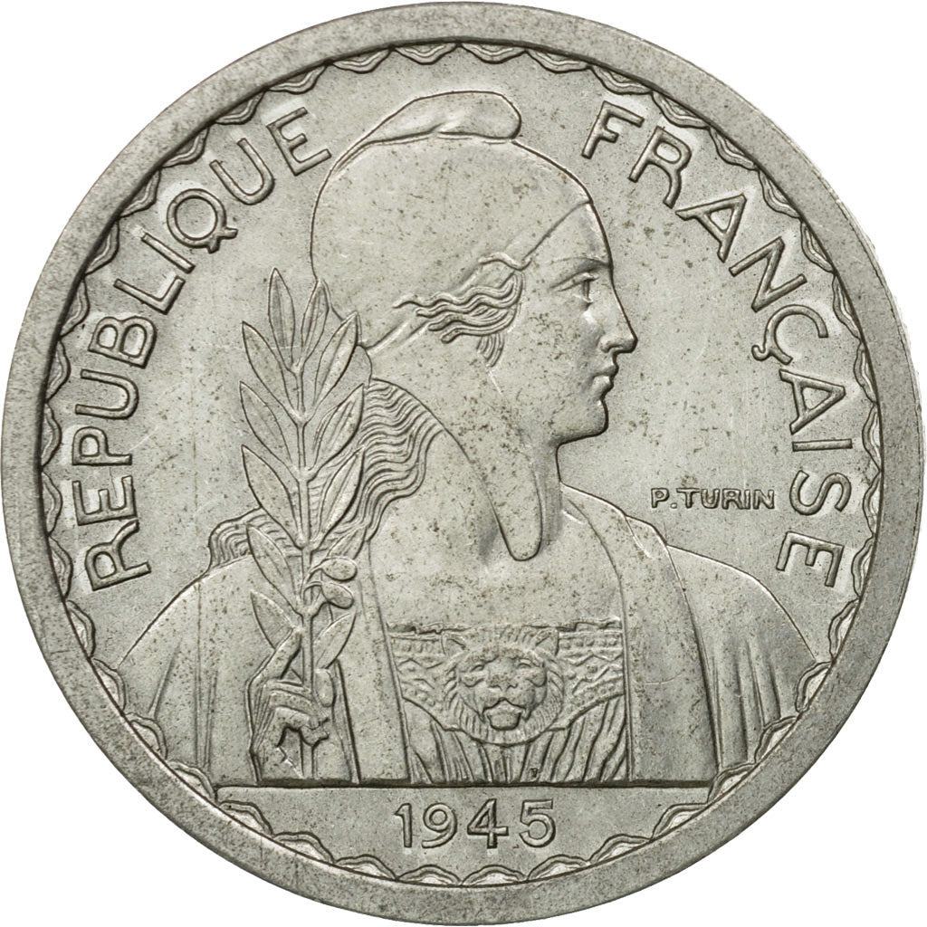Moneta, FRANCUSKIE INDOCHINY, 10 Cents, 1945, Paris, PRÓBA, MS(60-62)