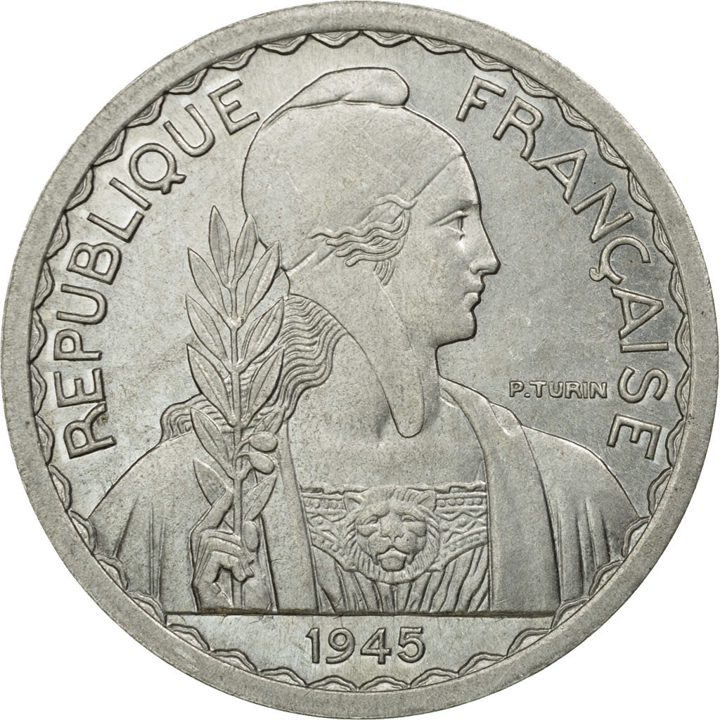 Coin, FRENCH INDO-CHINA, 20 Cents, 1945, Paris, ESSAI, MS(63), Aluminum, KM:E39