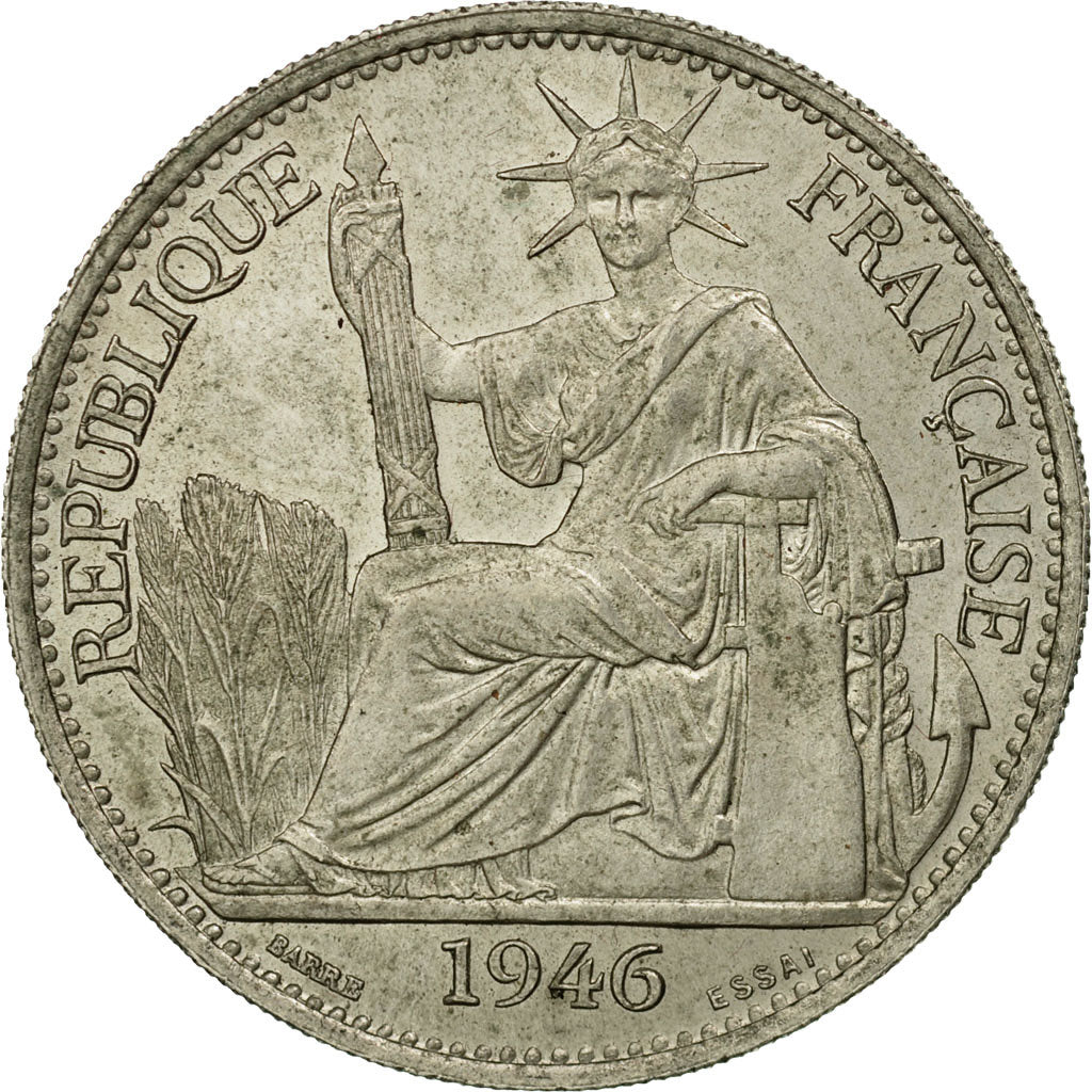 Münze, FRENCH INDO-CHINA, 50 Cents, 1946, Paris, ESSAI, VZ, Copper-nickel