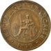 Coin, FRENCH COCHIN CHINA, Cent, 1879, Paris, EF(40-45), Bronze, KM:3