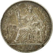Coin, FRENCH COCHIN CHINA, 10 Cents, 1879, Paris, EF(40-45), Silver, KM:4