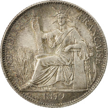 Coin, FRENCH COCHIN CHINA, 20 Cents, 1879, Paris, EF(40-45), Silver, KM:5