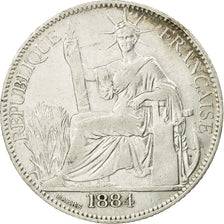 Coin, FRENCH COCHIN CHINA, 20 Cents, 1884, Paris, EF(40-45), Silver, KM:5