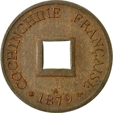 Munten, FRANS COCHIN CHINA, 2 Sapeque, 1879, Paris, ZF+, Bronze, KM:2