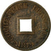 Coin, FRENCH COCHIN CHINA, 2 Sapeque, 1879, Paris, EF(40-45), Bronze, KM:2