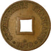 Coin, FRENCH COCHIN CHINA, 2 Sapeque, 1879, Paris, EF(40-45), Bronze, KM:2