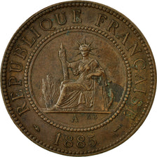 Coin, FRENCH INDO-CHINA, Cent, 1885, Paris, EF(40-45), Bronze, KM:1, Lecompte:37