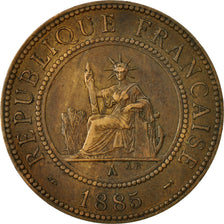 Moneta, INDOCINA FRANCESE, Cent, 1885, Paris, BB, Bronzo, KM:1, Lecompte:37