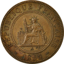 Coin, FRENCH INDO-CHINA, Cent, 1885, Paris, EF(40-45), Bronze, KM:1, Lecompte:37