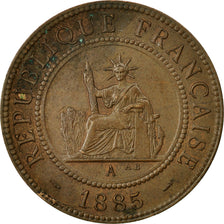 Coin, FRENCH INDO-CHINA, Cent, 1885, Paris, EF(40-45), Bronze, KM:1, Lecompte:37