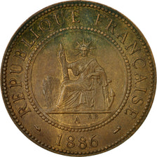 Coin, FRENCH INDO-CHINA, Cent, 1886, Paris, EF(40-45), Bronze, KM:1, Lecompte:38