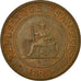 Coin, FRENCH INDO-CHINA, Cent, 1892, Paris, EF(40-45), Bronze, KM:1, Lecompte:43