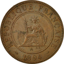 Coin, FRENCH INDO-CHINA, Cent, 1894, Paris, EF(40-45), Bronze, KM:1, Lecompte:45