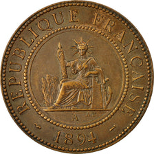 Coin, FRENCH INDO-CHINA, Cent, 1894, Paris, AU(50-53), Bronze, KM:1, Lecompte:45