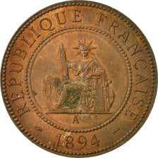 Coin, FRENCH INDO-CHINA, Cent, 1894, Paris, AU(50-53), Bronze, KM:1, Lecompte:45