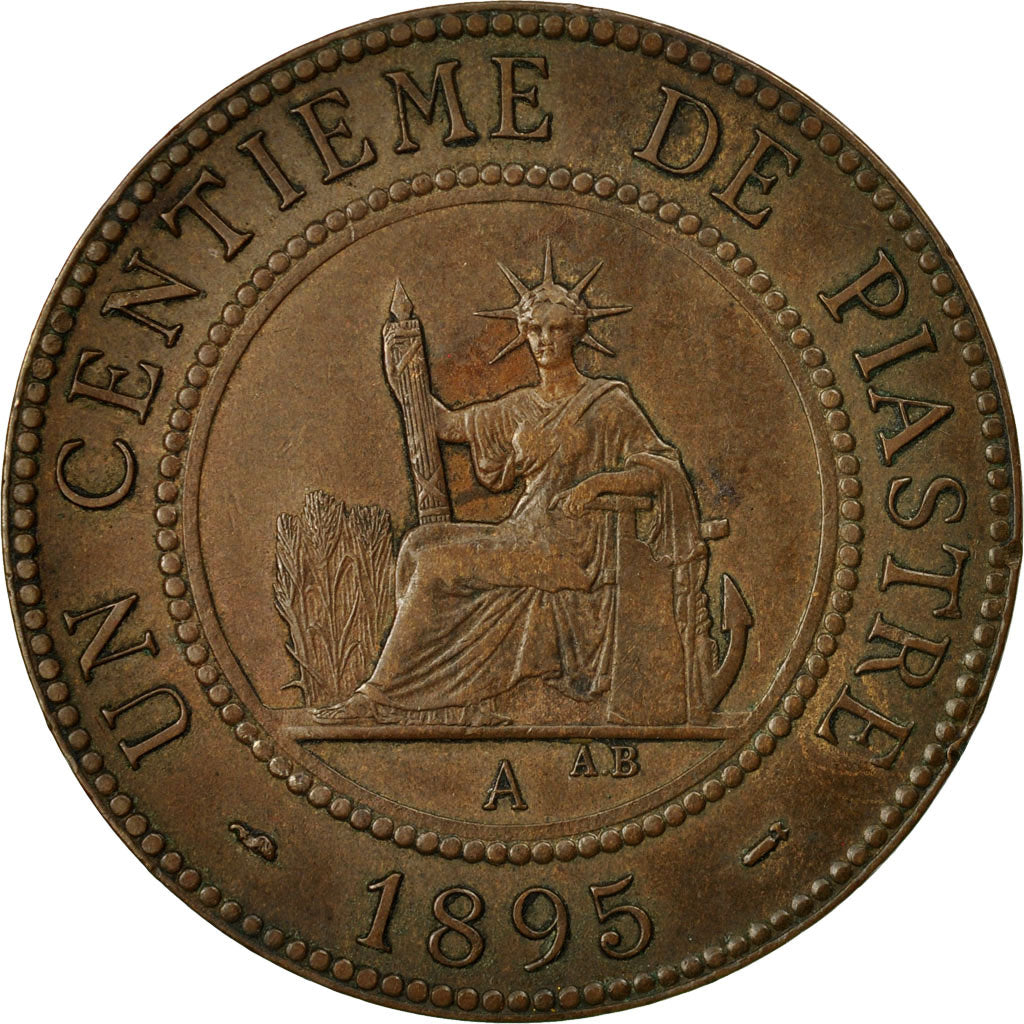 Coin, FRENCH INDO-CHINA, Cent, 1895, Paris, EF(40-45), Bronze, KM:7, Lecompte:46