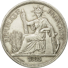 Coin, FRENCH INDO-CHINA, Piastre, 1885, Paris, EF(40-45), Silver, KM:5