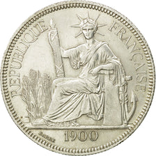 Coin, FRENCH INDO-CHINA, Piastre, 1900, Paris, AU(50-53), Silver, KM:5a.1