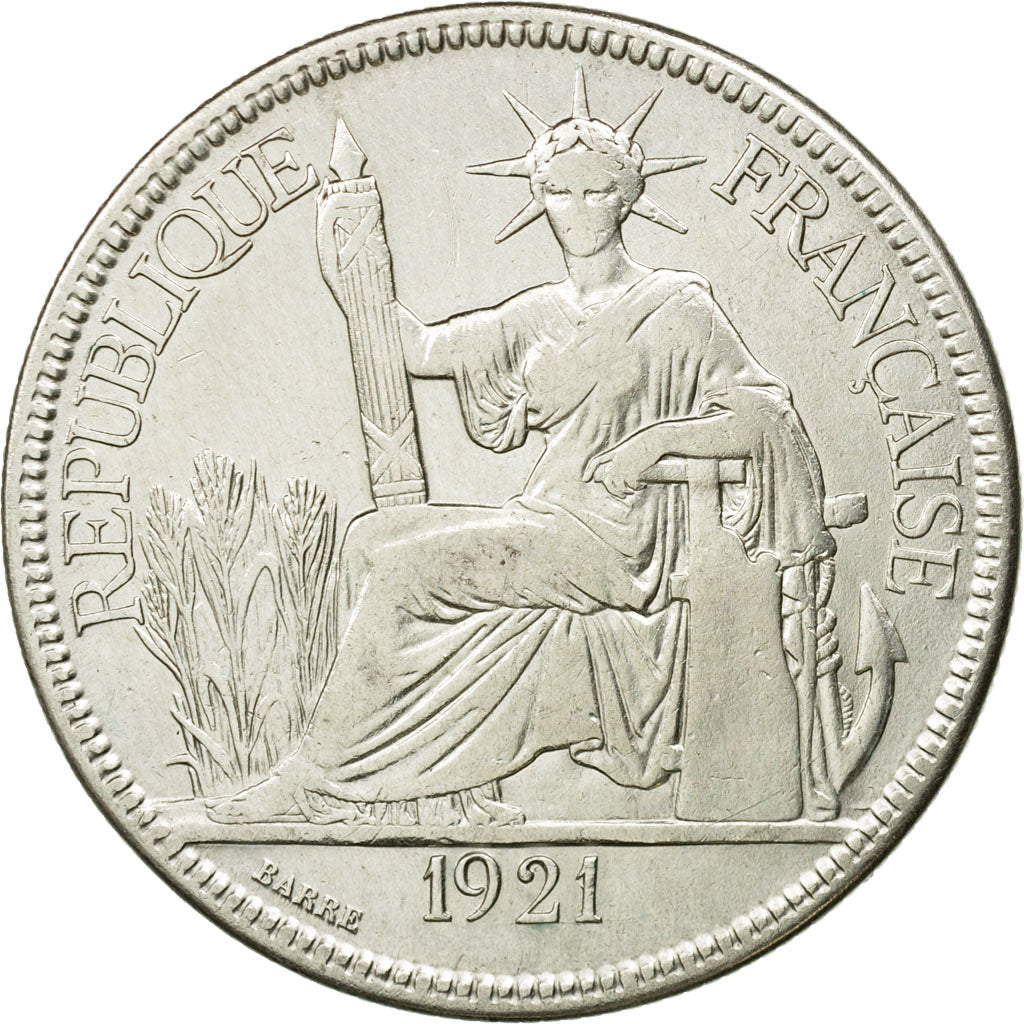 Monnaie, FRENCH INDO-CHINA, Piastre, 1921, San Francisco, TTB, Argent, KM:TS1