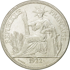Coin, FRENCH INDO-CHINA, Piastre, 1922, San Francisco, EF(40-45), Silver