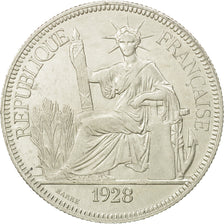 Münze, FRENCH INDO-CHINA, Piastre, 1928, Paris, SS, Silber, KM:5a.1