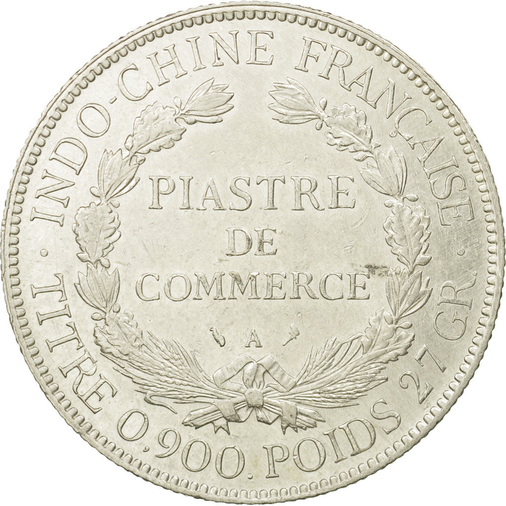 Münze, FRENCH INDO-CHINA, Piastre, 1928, Paris, SS, Silber, KM:5a.1