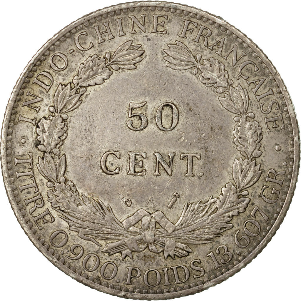 Monnaie, FRENCH INDO-CHINA, 50 Cents, 1894, Paris, TTB, Argent, KM:4