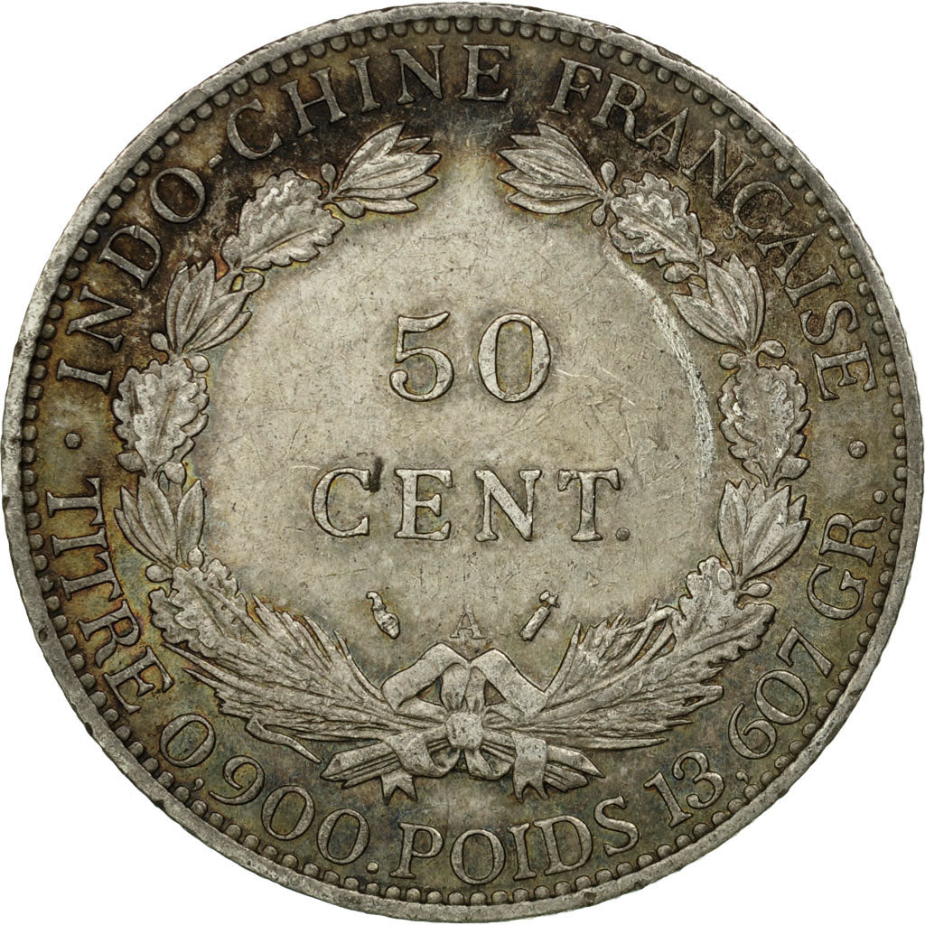 Monnaie, FRENCH INDO-CHINA, 50 Cents, 1895, Paris, TTB, Argent, KM:4