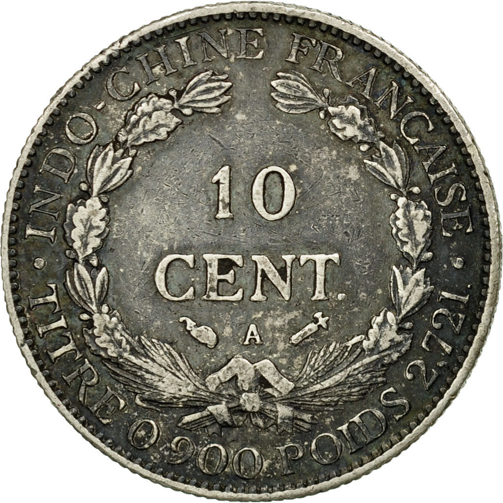 Coin, FRENCH INDO-CHINA, 10 Cents, 1893, Paris, EF(40-45), Silver, KM:2