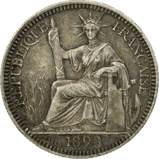 Monnaie, FRENCH INDO-CHINA, 10 Cents, 1893, Paris, TTB, Argent, KM:2