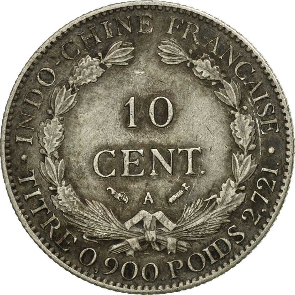 Monnaie, FRENCH INDO-CHINA, 10 Cents, 1893, Paris, TTB, Argent, KM:2