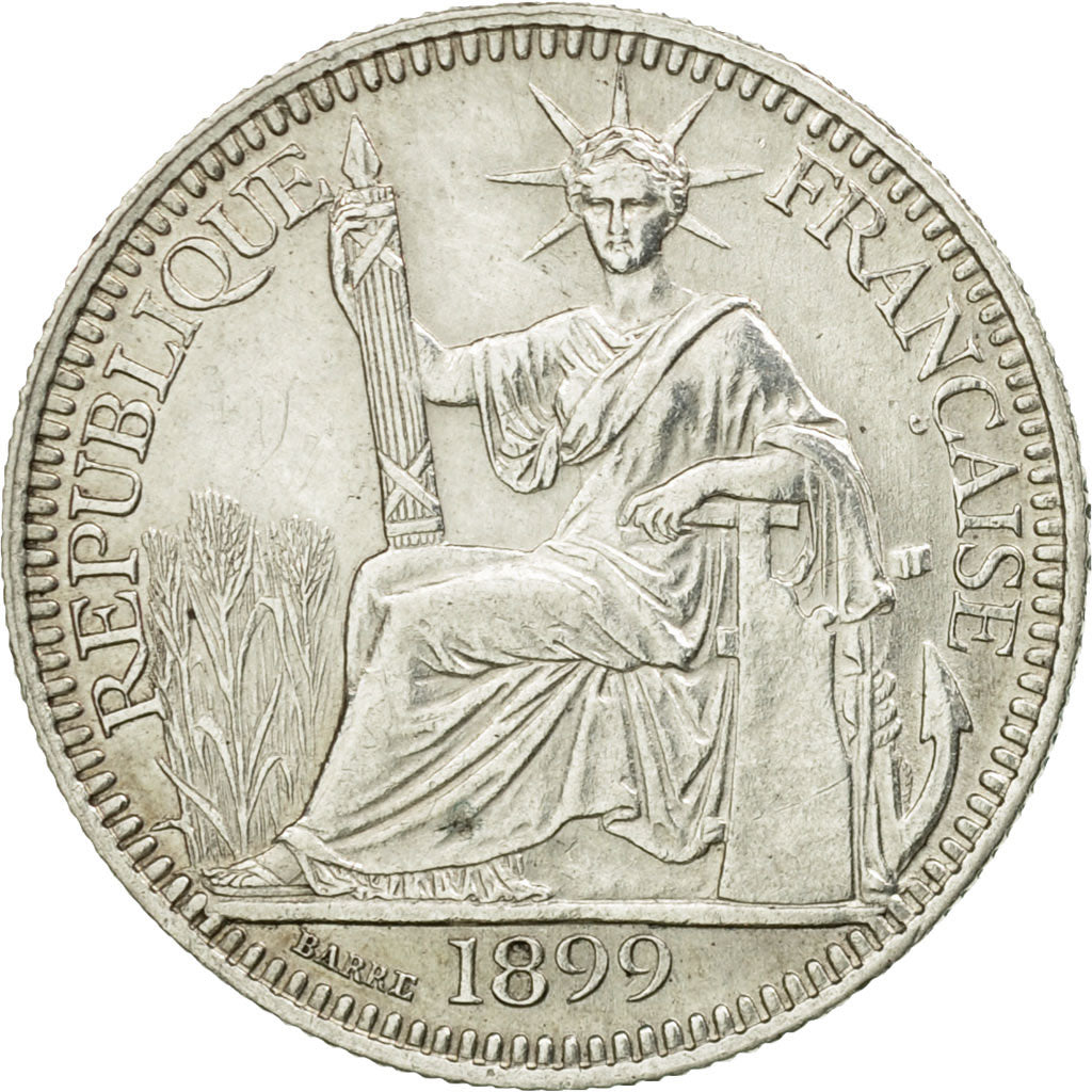 Coin, FRENCH INDO-CHINA, 10 Cents, 1899, Paris, AU(55-58), Silver, KM:9