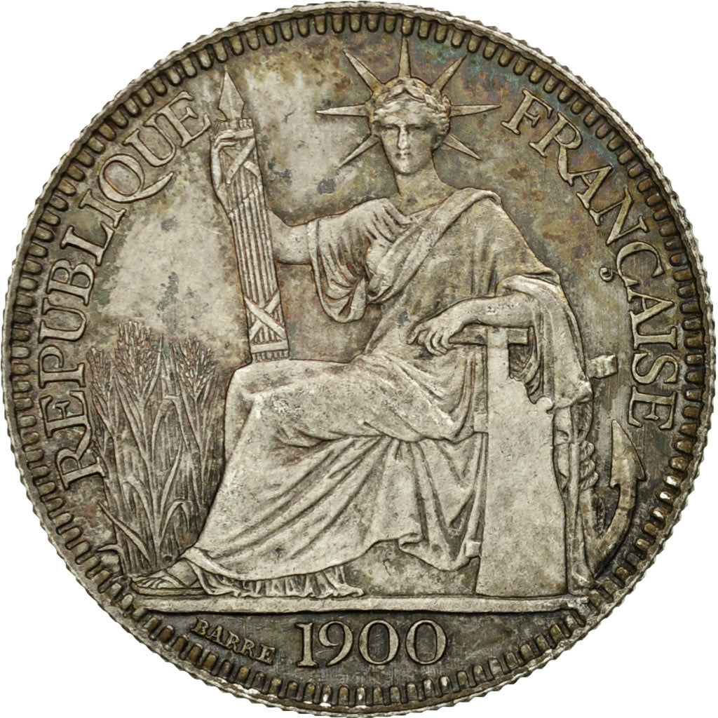 Coin, FRENCH INDO-CHINA, 10 Cents, 1900, Paris, AU(50-53), Silver, KM:9