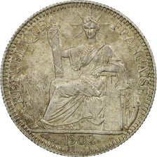 Coin, FRENCH INDO-CHINA, 10 Cents, 1902, Paris, AU(55-58), Silver, KM:9