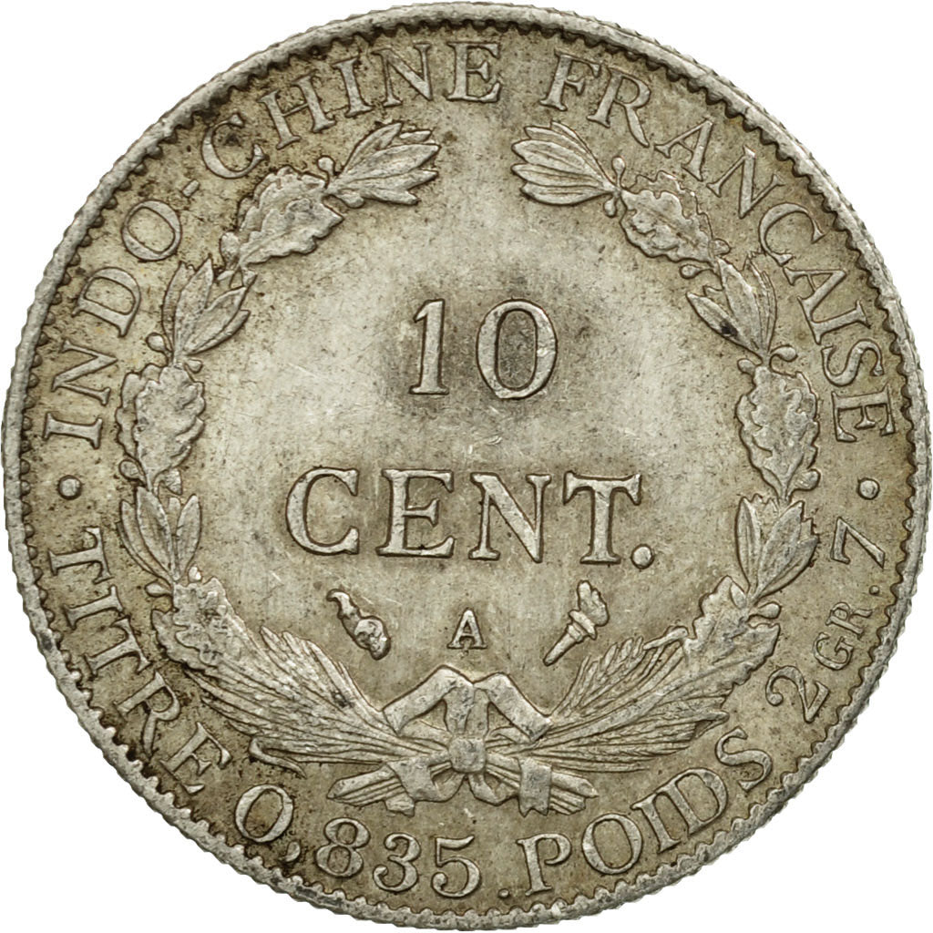 Coin, FRENCH INDO-CHINA, 10 Cents, 1913, Paris, EF(40-45), Silver, KM:9
