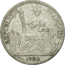 Coin, FRENCH INDO-CHINA, 10 Cents, 1920, San Francisco, EF(40-45), Silver