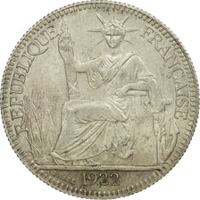Moneta, FRANCUSKIE INDOCHINY, 10 Cents, 1922, Paris, AU(55-58), Srebro, KM:16.1
