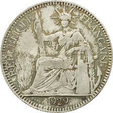Coin, FRENCH INDO-CHINA, 10 Cents, 1929, Paris, EF(40-45), Silver, KM:16.1
